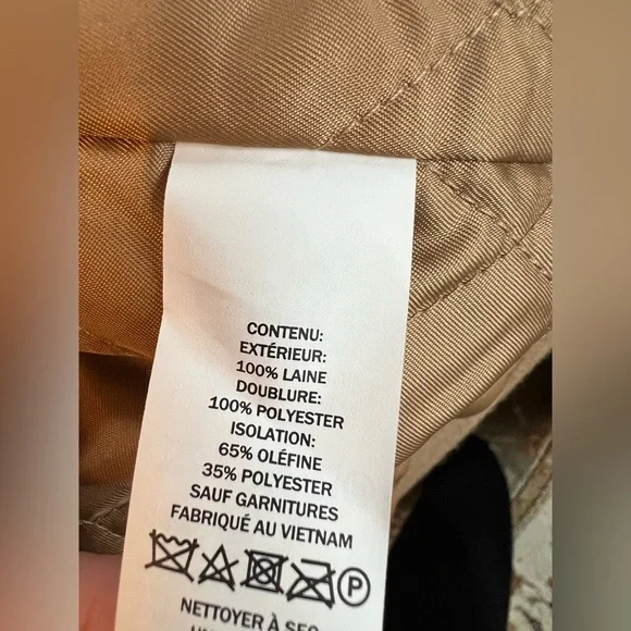 LL Bean Women's Classic Lambswool Peacoat Camel Size 4P- Like New! - Picture 15 of 15